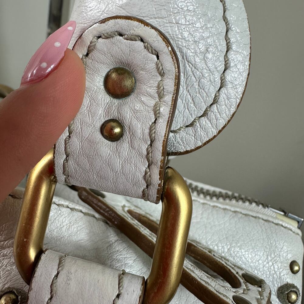 Chloe Paddington White Leather Satchel Bag Vintage Authentic - Picture 11 of 16